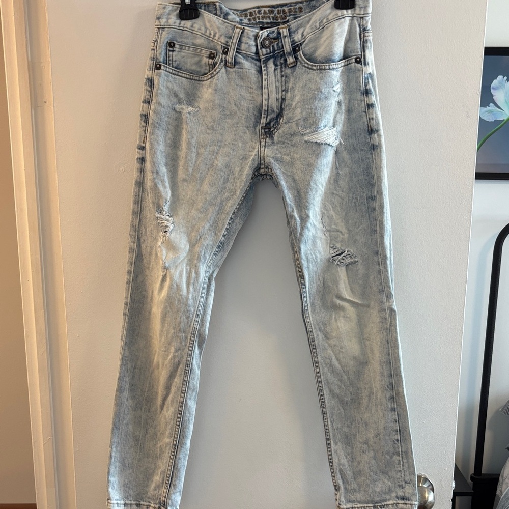 American Eagle Outfitters Men's Light Blue Slim Jeans